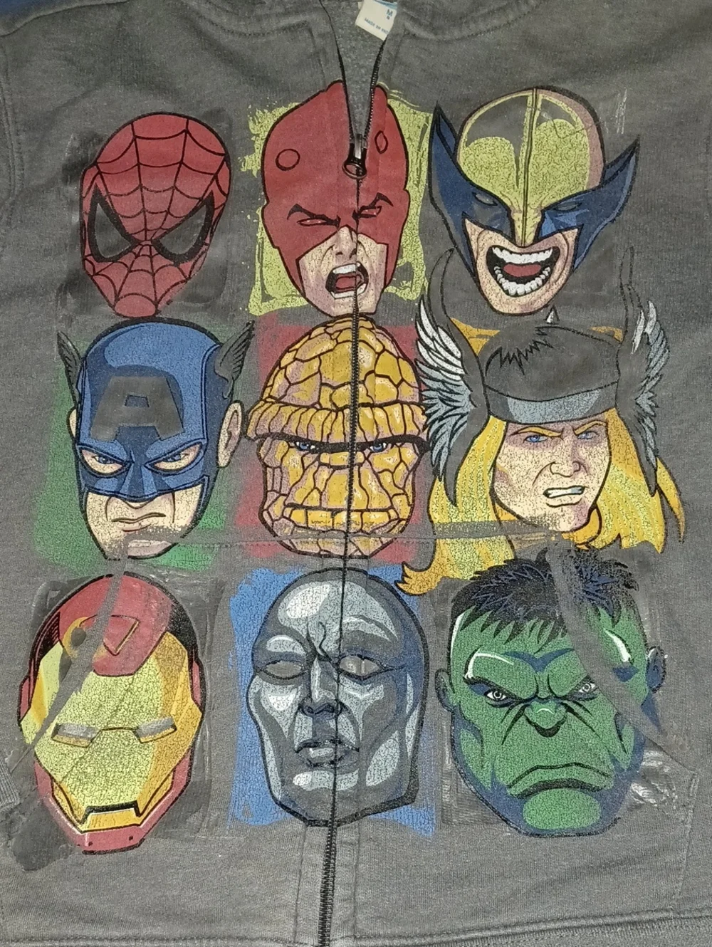 Marvel Avengers Superheroes Hoodie Jacket For Kids Size 8